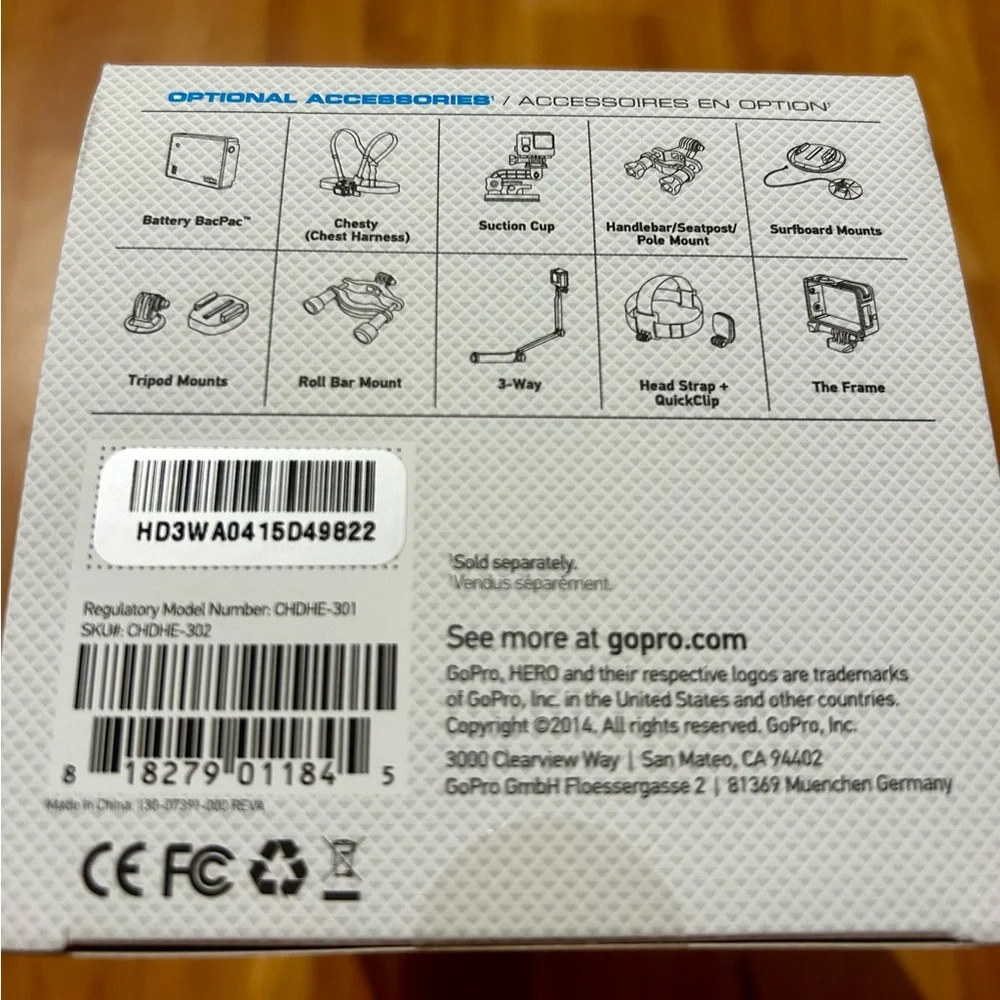 GoPro Hero3 White Waterproof 131’ NEW IN BOX